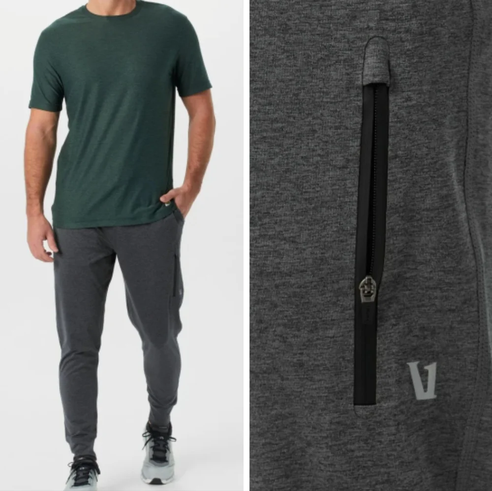 Vuori Sunday Performance Jogger Mens Charcoal Sweatpants Drawstring Pockets EUC - Picture 3 of 12